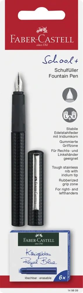 Fyldepen bk børn carbon look incl 6 blæk