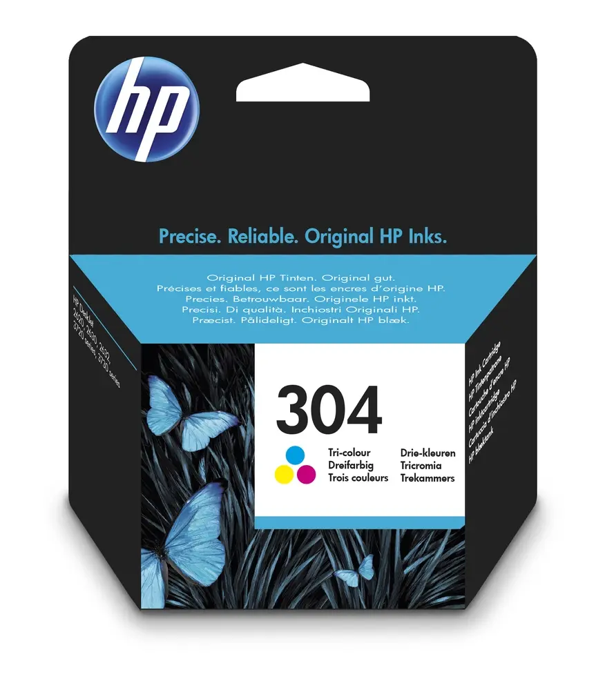 HP 304 farve printerpatron 