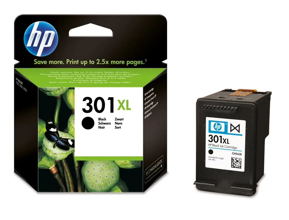 HP 301 xl sort ink cartridge printerpatron 