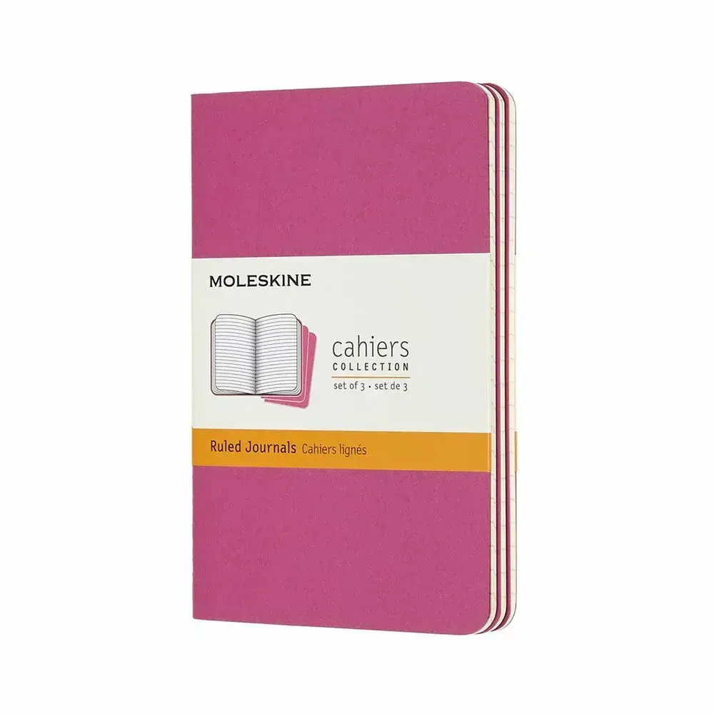 Notesbog Moleskine cahiers pocket briskblue journal r 9x14cm