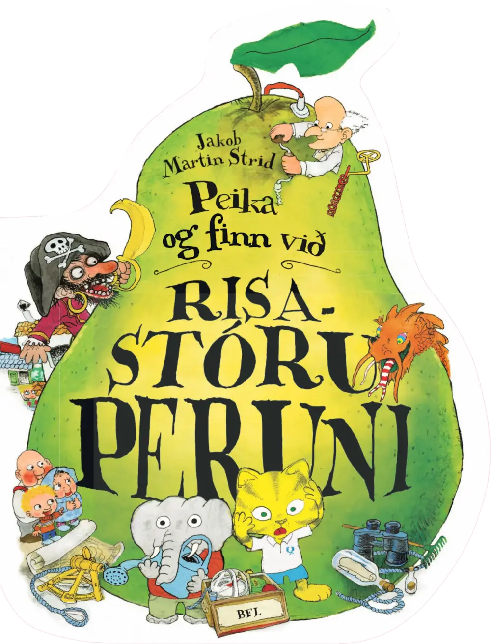 Peika og finn við risa stóru peruni