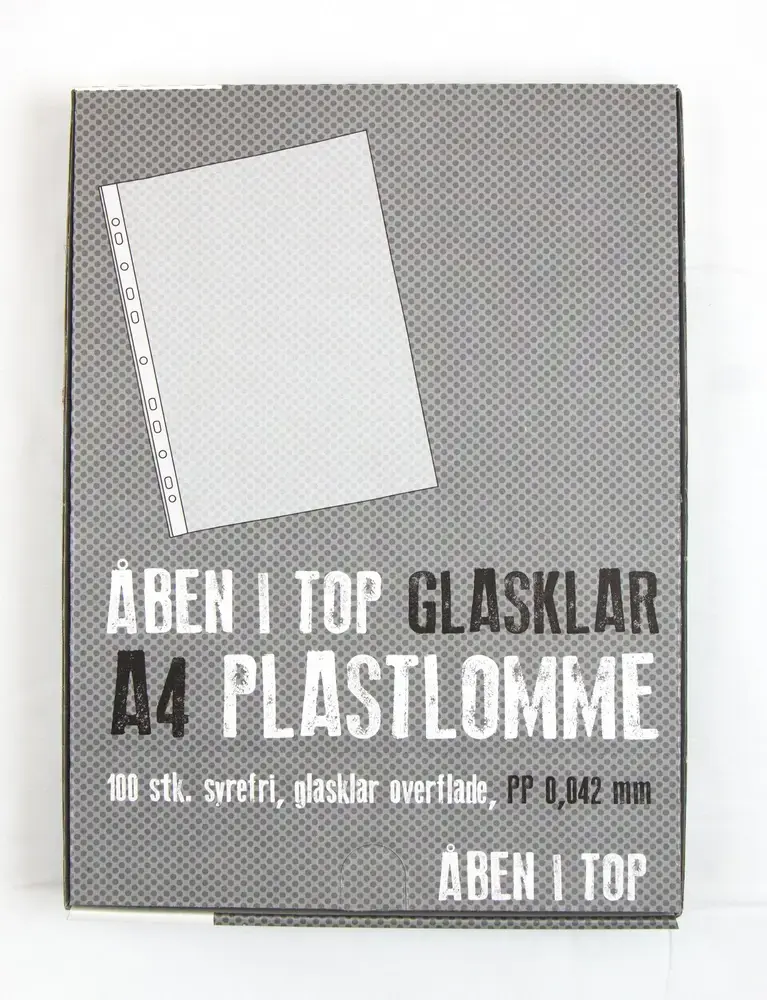 Plastlomme Relief basic tynd mat A4 0,042mm 100stk