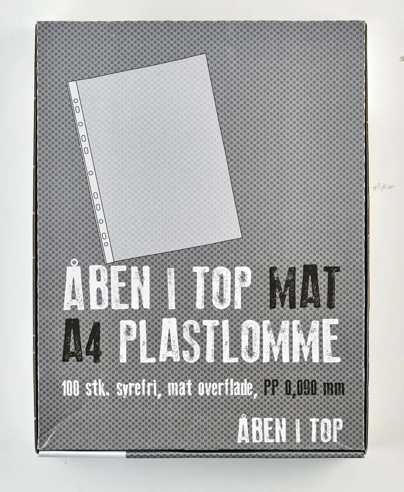 Plastlomme basic mat A4 0,09mm 100stk