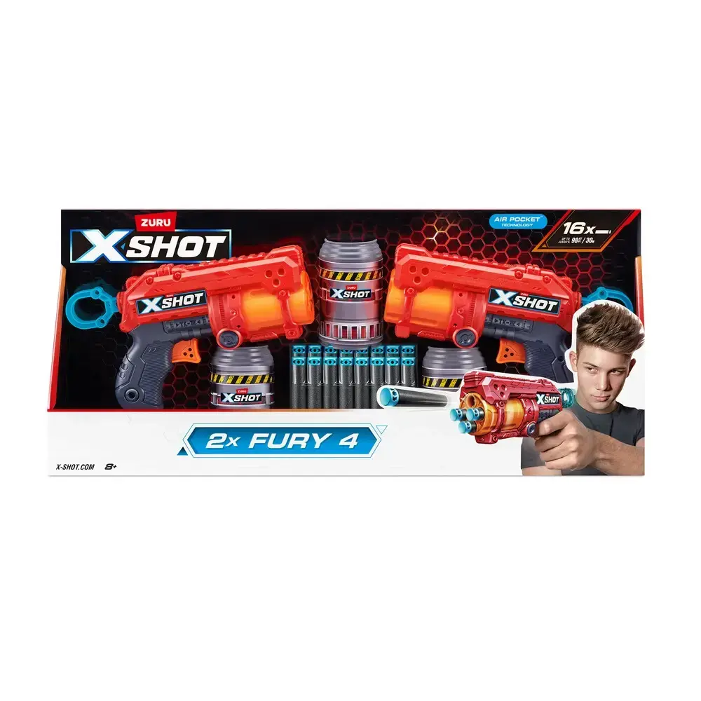 X-SHOT Excel Double Fury 4 Blaster Combo Pack