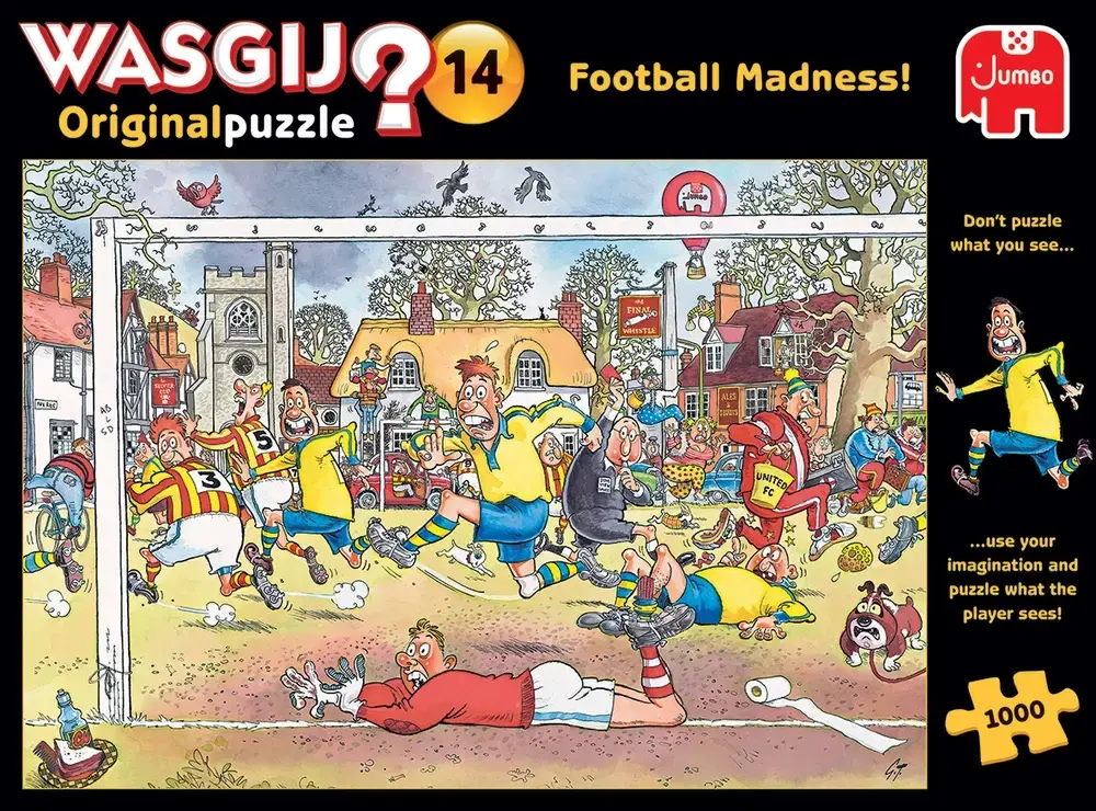 Puslespil Wasgij Original 14 Football Madness!​ 1000 brikker