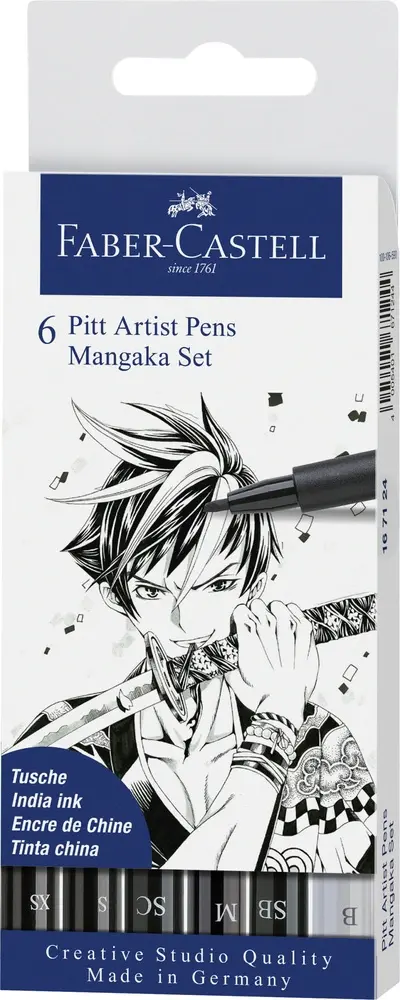 Pitt artist mangaka Faber-Castell 6 ass