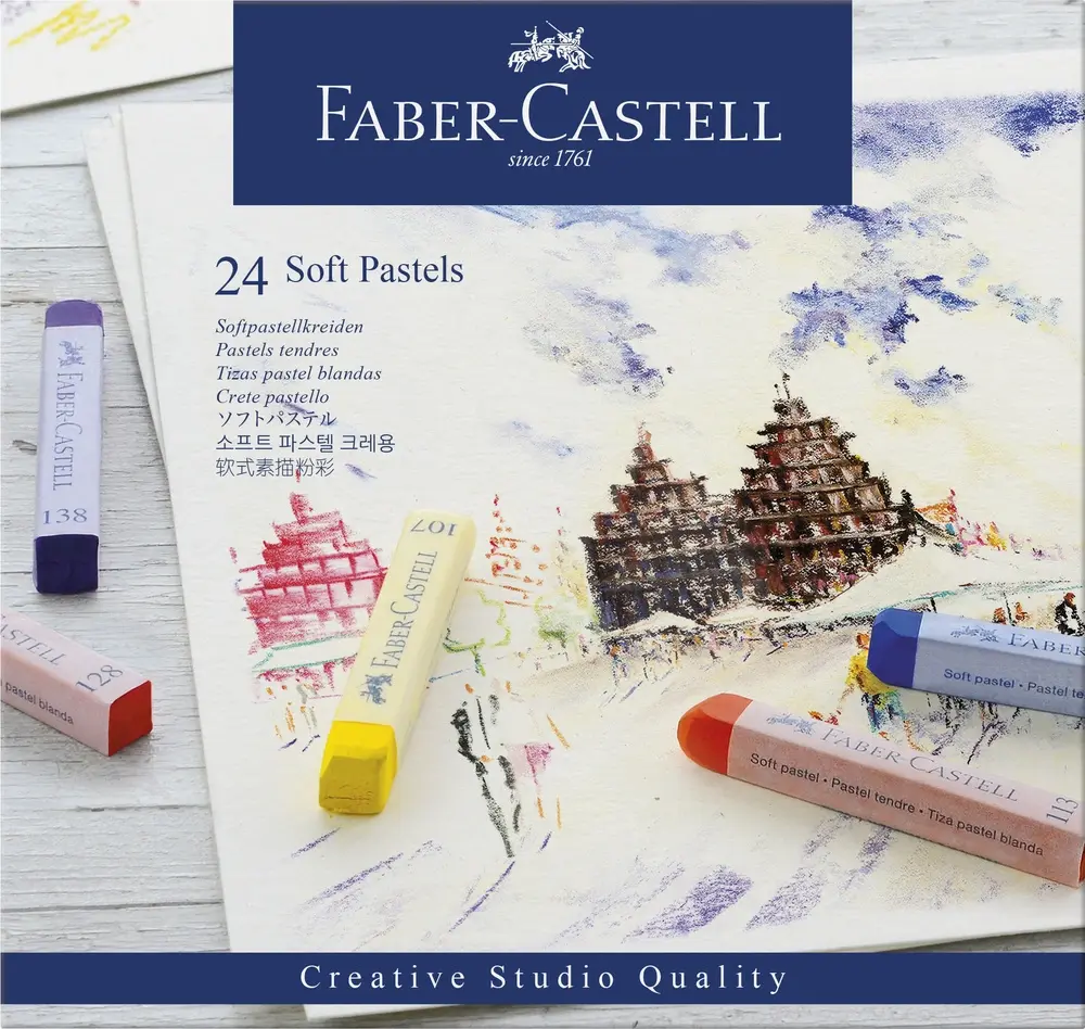 Kridt pastel soft Faber-Castell 24 ass.