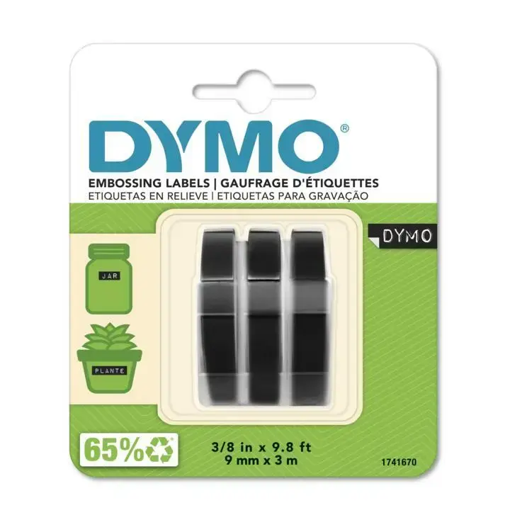 Dymo tape 3d 9mmx3m 3-pack sort